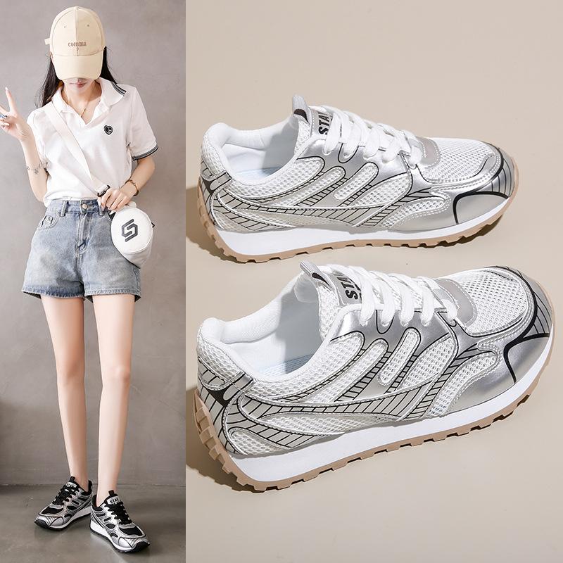 

Mesh casual sports shoes women s 2025 spring and summer new lightweight versatile breathable dad shoes Korean version soft-soled running shoes 40
