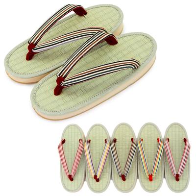 Setta Sandals for Made In Genuine Tatami Rubber Tatami Striped Pattern [Takeharu] Women, Japan, Tatami, Rush, Sole, Setta, L, Large, Oval,