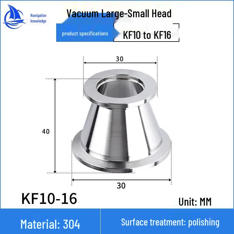 304 Stainless Steel High Vacuum KF Reducer Adapter