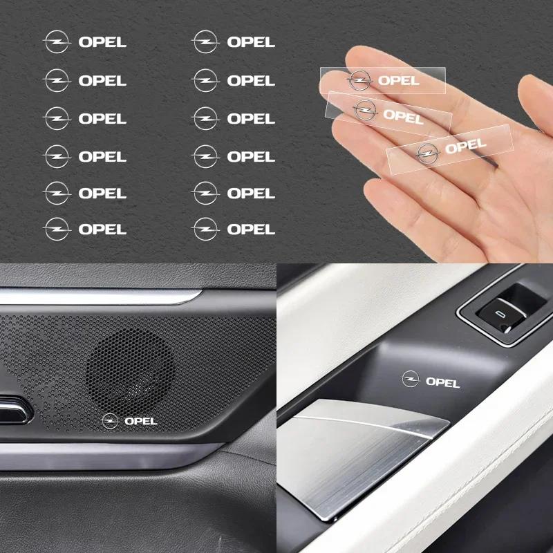 AAAYW1 Car Steering Wheel Badge Stickers Car Door Handle Label Decal For Opel Astra Insignia Corsa Zafira Meriva Mokka Vivaro Vectra