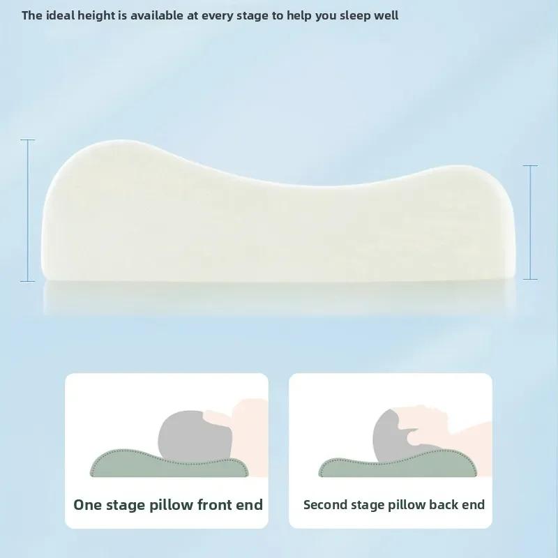Four Seasons Baby Pillow Toddler Foam Bed Pillow Breathable Slow Rebound Baby Cartoon Neck Nursing Pillow Travel Cushion Bedding