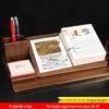 2026 Chinese Style Wooden Desk Calendar with Custom Logo & Pen - 365-Day Multifunctional Office Calendar