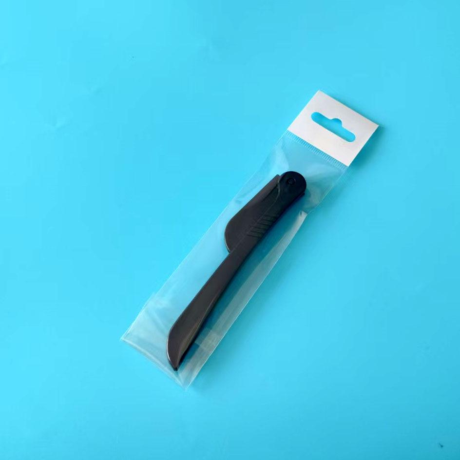 Folding Eyebrow Razor with ABS Handle & Stainless Steel Blade - Beginner Hair Trimmer