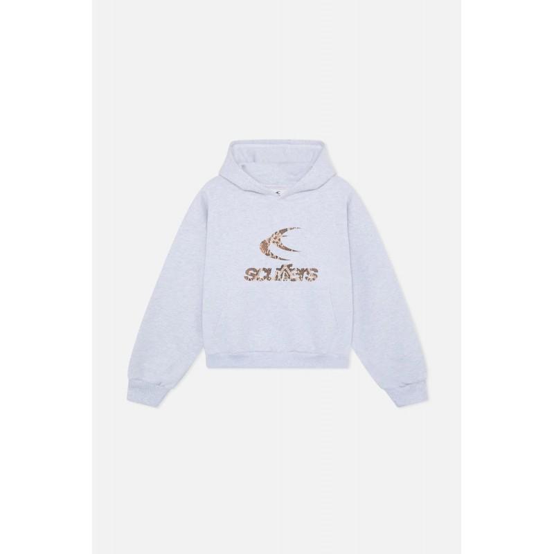 Unisex Oversized Hooded Sweatshirt With Letter Print Cotton Blend Loose Fit Fall Casual Wear