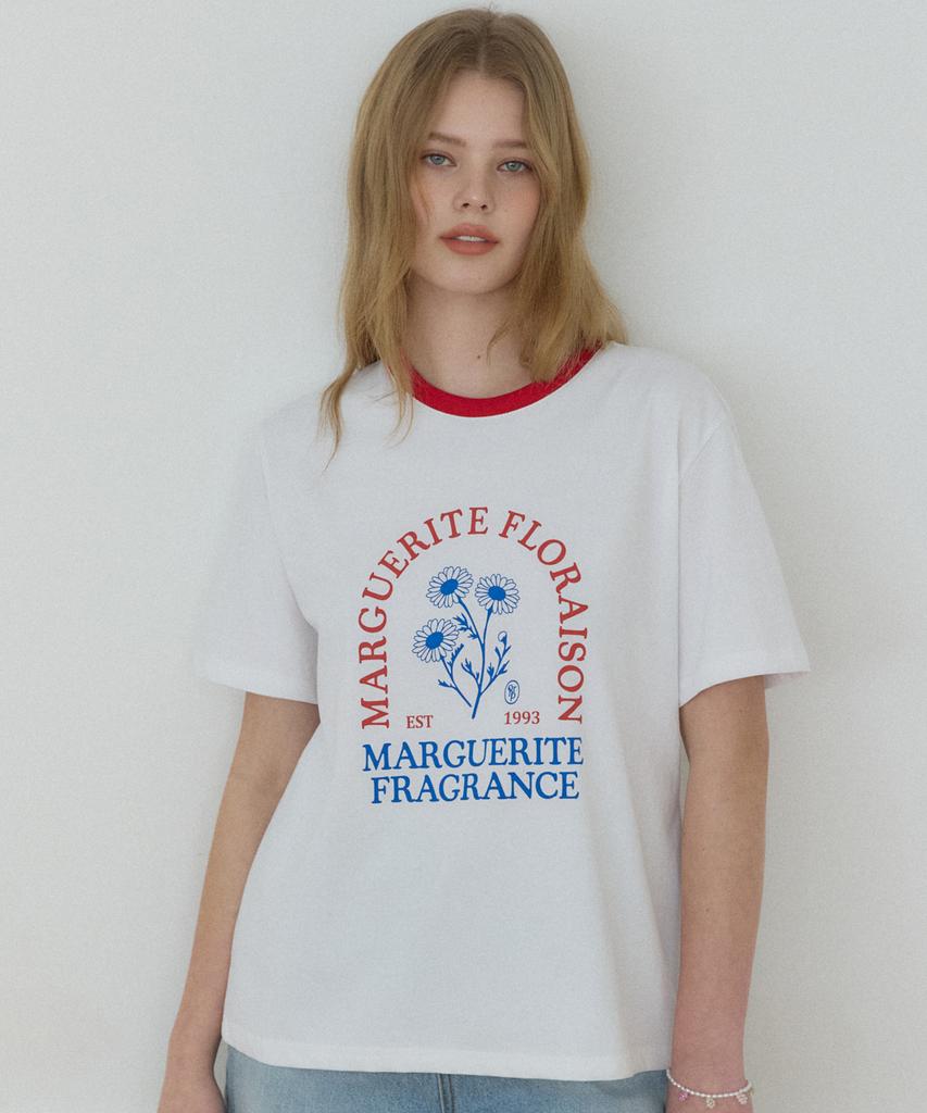 OURHOPE Two-Tone Margaret T-Shirt - White