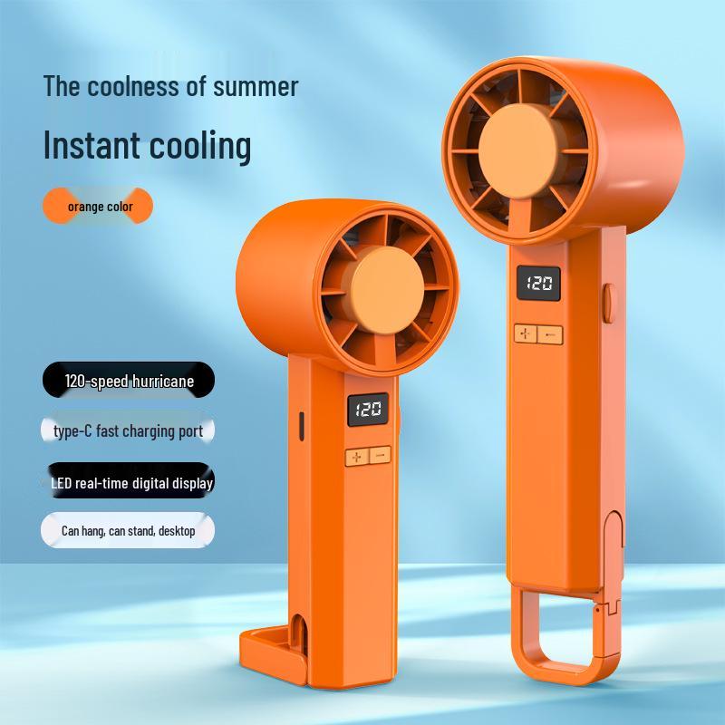 

Compact USB High-Speed Fan S1: Hands-Free, 120-Speed, Folding, Neck-Hanging Design with Digital Display and Quick Cooling. Fan S11