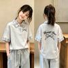Girls' Trendy Korean-Style Summer Plaid Polo Shirt