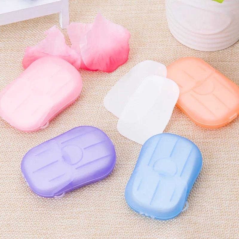 Soap Paper Hand Washing Bath Cleansing Fragrance Sheets Outdoor Travel Sheets Disposable Boxed Soap Portable Mini Paper Soap