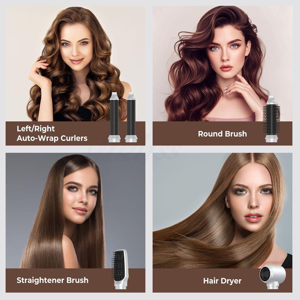 5-in-1 Multifunctional Hot Air Brush for Styling, Straightening & Curling