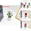 Multi Colored Plush Twisted Rod Rose Potted Desktop Decoration Ornament For Office Decor