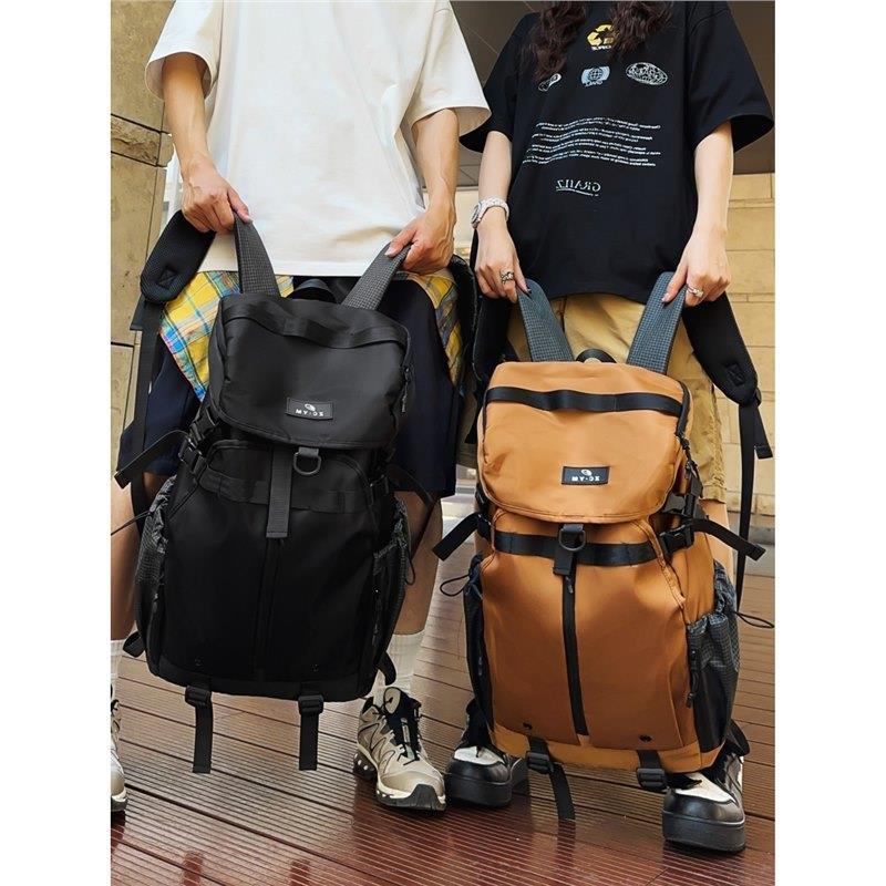 Schoolbag trendy cool men ins large capacity excursion backpack outdoor mountaineering backpack commuter female college bag
