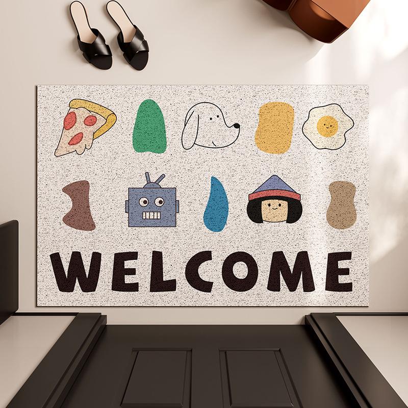 Internet Celebrity Millennium Style Home Silk Ring Floor Mat Can Be Cut Entrance Door Rubbing Land Mat Non-Slip Silk Ring Door Mat