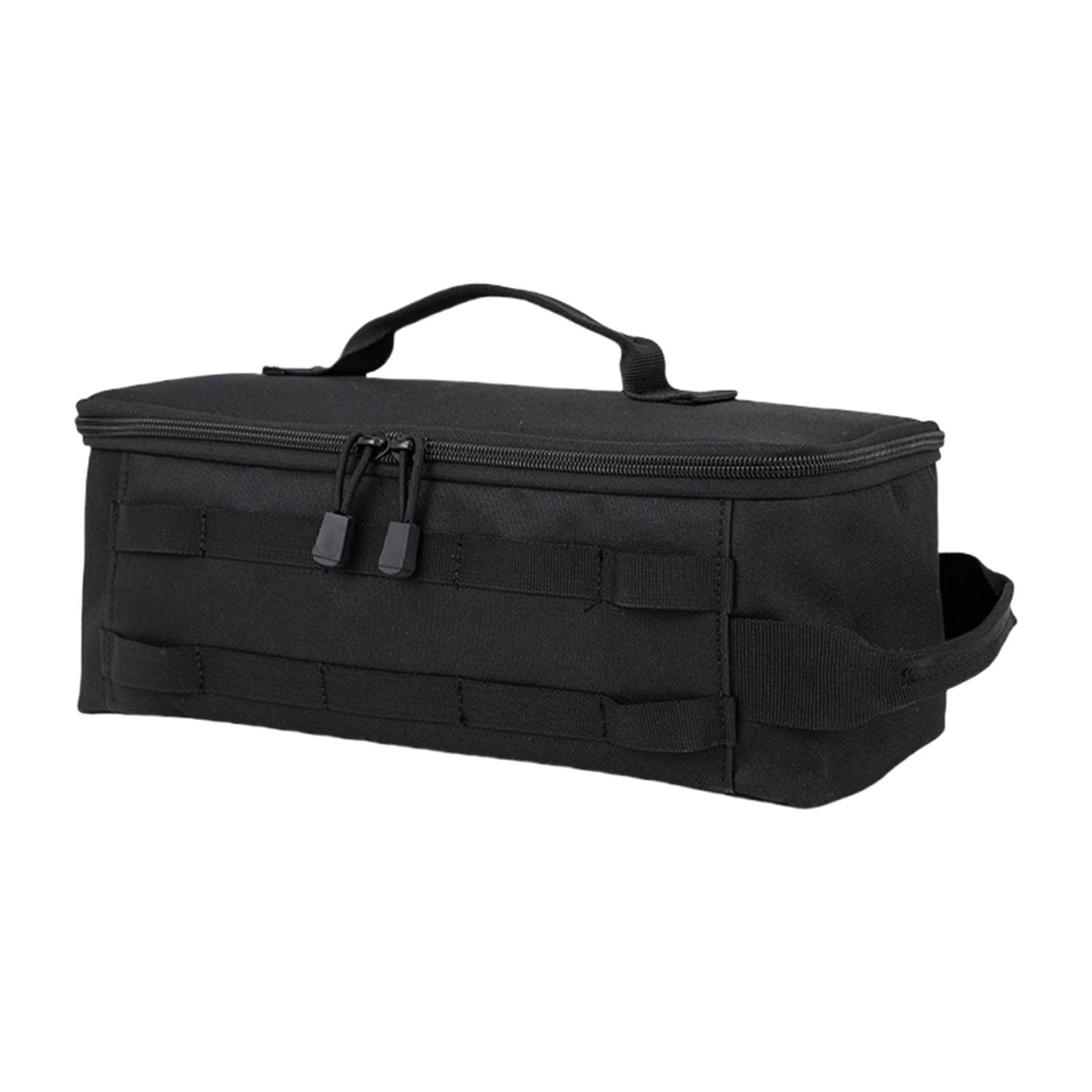 

Портативная сумка для походной посуды, для переноски, органайзеры для пикниковой посуды, большой вместимости, сумка для хранения кухонных принадлежностей, прочная чёрный