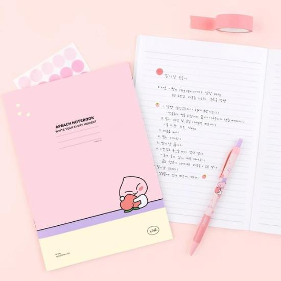 Kakao Friends A5 Notebook Set – Ryan, Chunsik, Apeach, Muzi, Tube, Neo (6pcs)