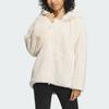 Adidas Einfarbige Sportliche Lockere Kapuzen-Fleecejacke Damen Oberbekleidung Weiß IZ4565