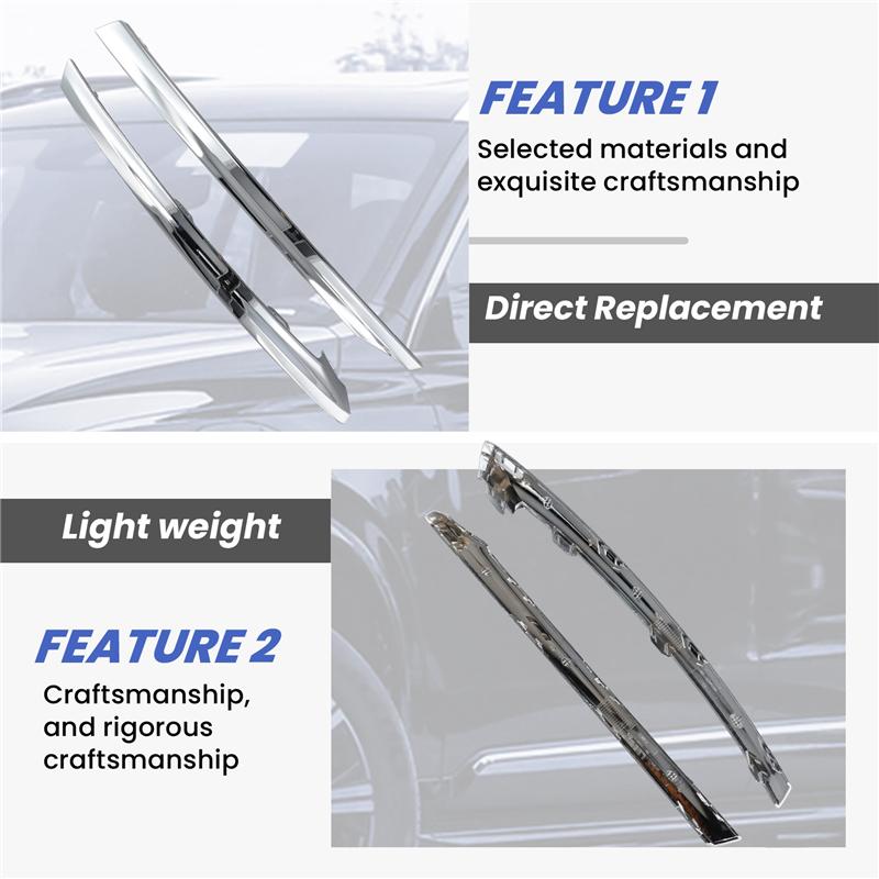 

1 Pair For Volvo XC60 MK2 Car Front Bumper Bright Strip Chrome Plated 32227905 32227906