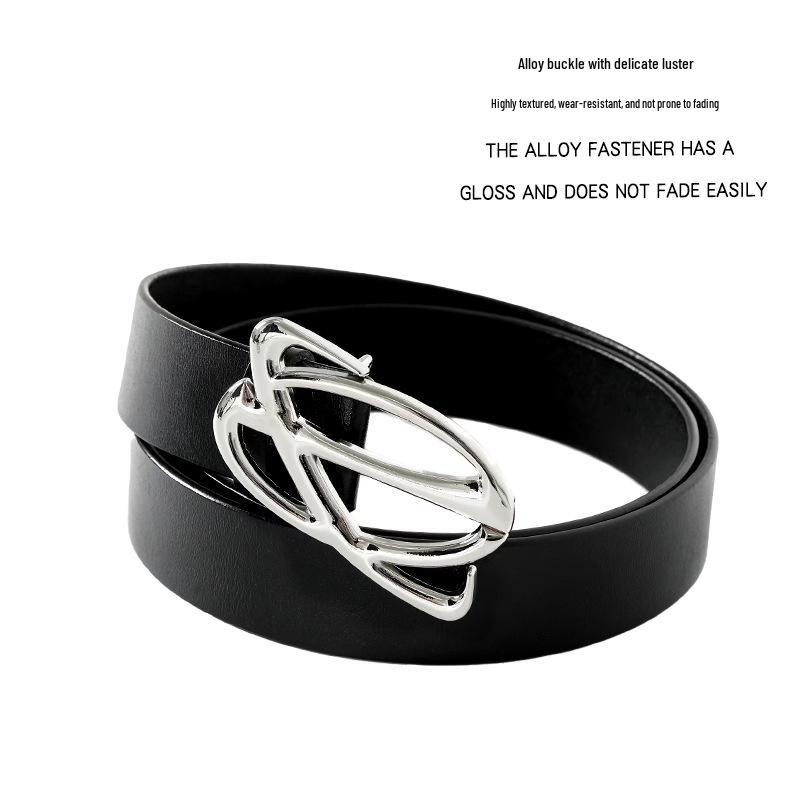 Punk Trendy Black Belt for Young Men and Women