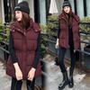 Autumn and winter new women's clothing fashion sports thin candy color women's hooded cotton vest vest vest