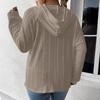 Oversized Hooded Sweatshirt Women Pullover Knit Sweater Casual Fall Top Long Sleeve with Pocket