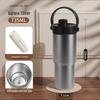 High-Capacity Dual-Use Insulated Cup with Straw, 316 Stainless Steel and Ceramic Liner, Portable Travel Companion