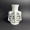 3D Printed Ribcage Skeleton Vase, Multifunctional Decorative Bone Shape Vase for Flowers, Jewelry Makeup Brush Holder, Gothic Home Decor Halloween