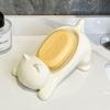 Creative Cartoon Cat Soap Dish - Cute Bathroom Accessory with Drain