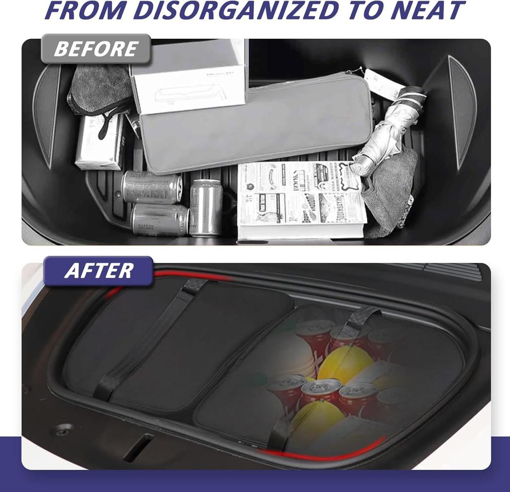 UBLM4 Pour Tesla Model Y 2025 Modèle Genévrier Model 3 Highland Sac Isotherme Organisateur de Glacière Frunk Sac de Rangement pour Coffre Avant Sac Glacière Isotherme