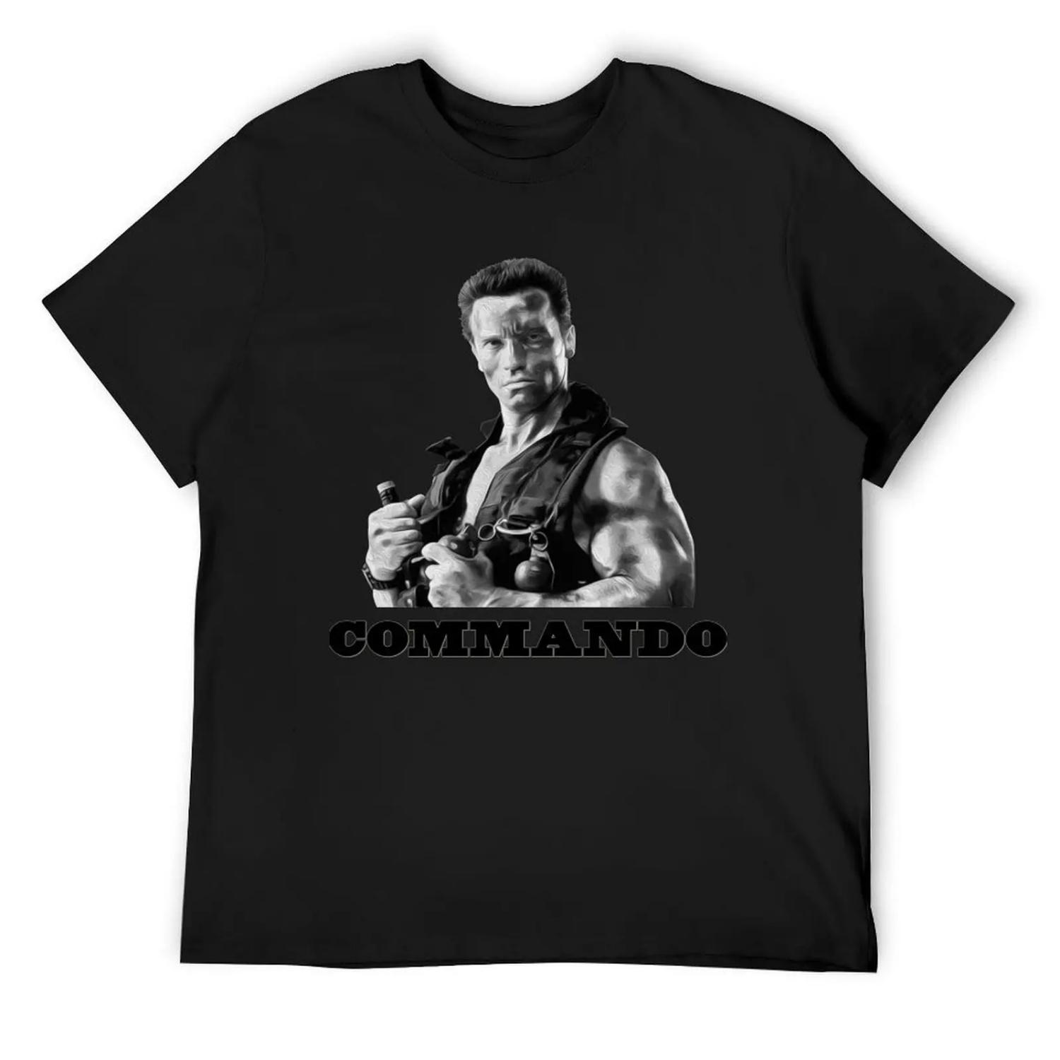 Commando T-Shirt anime stuff sweat Men s t-shirts XXXXXL чёрный
