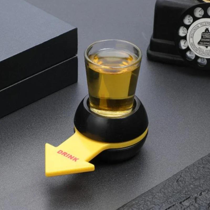 

Спиннер для вечеринок, вращающаяся игра для питья, набор стеклянных чашек, вращающаяся стрелка, пиво, вино, настольная игра, настольные игры, подарки, развлечения жёлтый