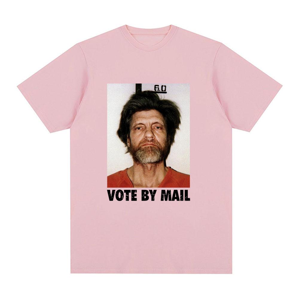 Vote By Mail Ted Kaczynski T Shirt Men Fashion Harajuku Graphic T-shirt Unisex High Quality Casual Vintage  Tee Shirt Tops