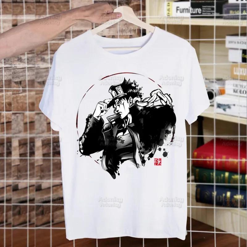 JOJO Manga Men Women T-shirt Crew Neck Fitted Soft JOJO's Bizarre Adventure Tshirt Tee Shirt Clothes Kujo Jotaro Anime T-shirt