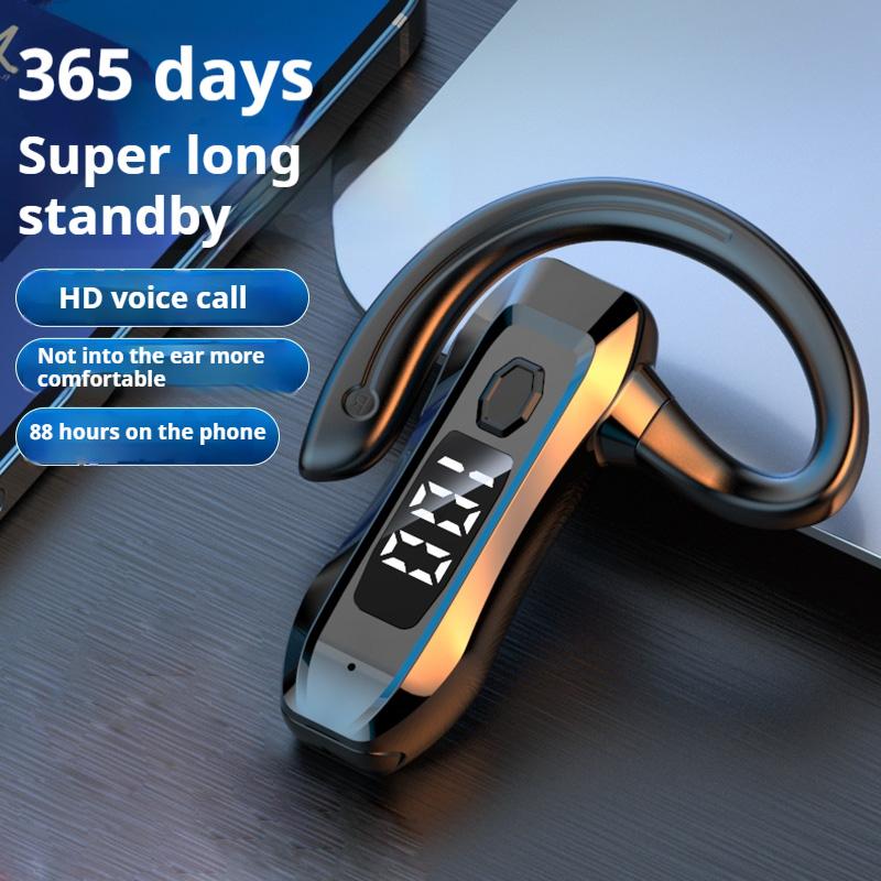 Single Ear Wireless Headphones, Business Driving Headphones, Noise Cancelling Headphones, Sports Ear Hanging Headphones, Long Battery Life, Unisex
