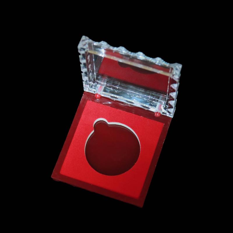8pcs Commemorative Coin Single Collection Boxes Protective Case for Commemorative Medal Acrylic Transparent Flip-Top Crystal Box