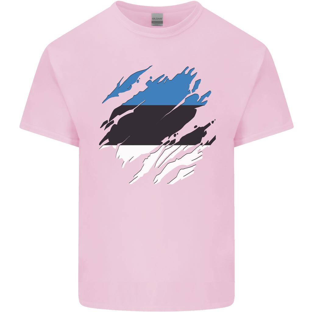 Torn Estonia Flag Estonian Day Football Unisexs Light Cotton Tshirt
