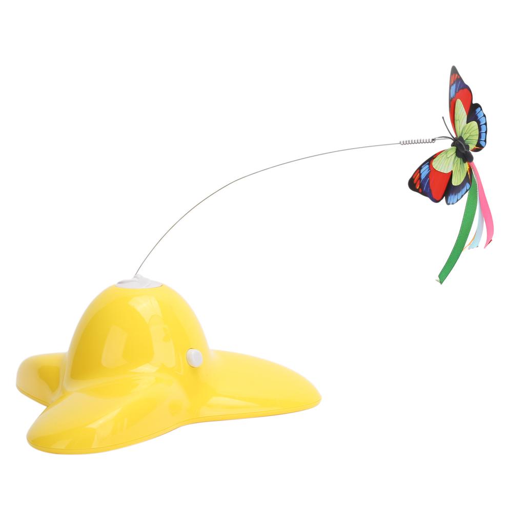 Elektrisches Katzenspielzeug mit Schmetterlingen, rotierendes Teaser-Spielzeug für Katzen, interaktives Spielzeug zum Spielen