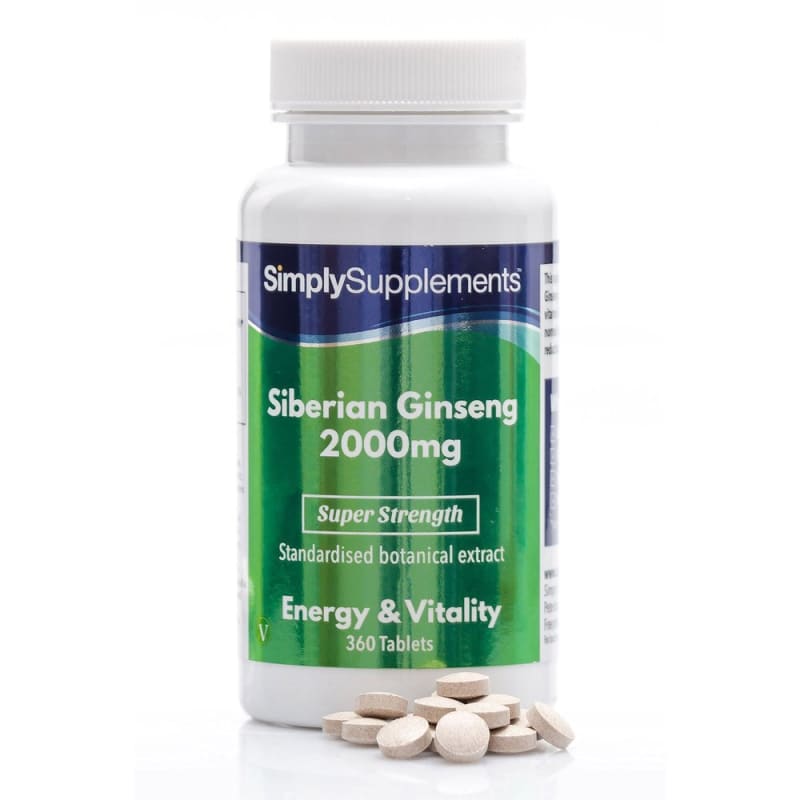 

SimplySupplements Siberian Ginseng 2000 mg 360 Tablets (6-Month Supply)