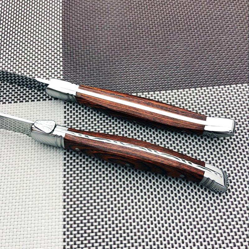 Cuțite de friptură din oțel inoxidabil în stil Laguiole Tacâmuri japoneze din lemn Cuțit de cină Tacâmuri Restaurant Tacâmuri 2/4/6/10 buc