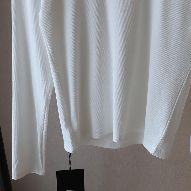 Bi Zheng 2025 Spring Korean Style Slim Fit Women's Long Sleeve Solid Color T-shirt (Model 3306)