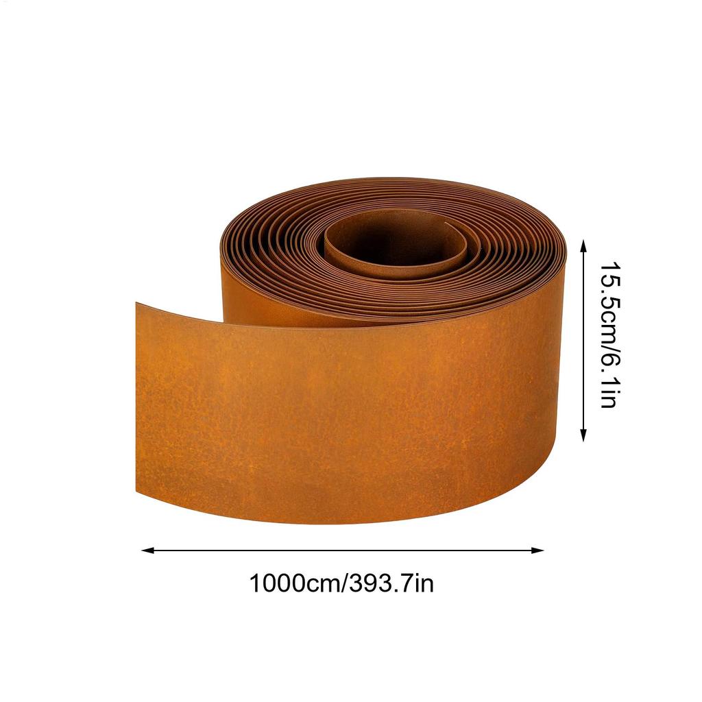Landscape Edging Weatherproof Protective Cuttable Steel Lawn Edging and Landscape Border for Indoor Greenhouse Yard Patio Lawn