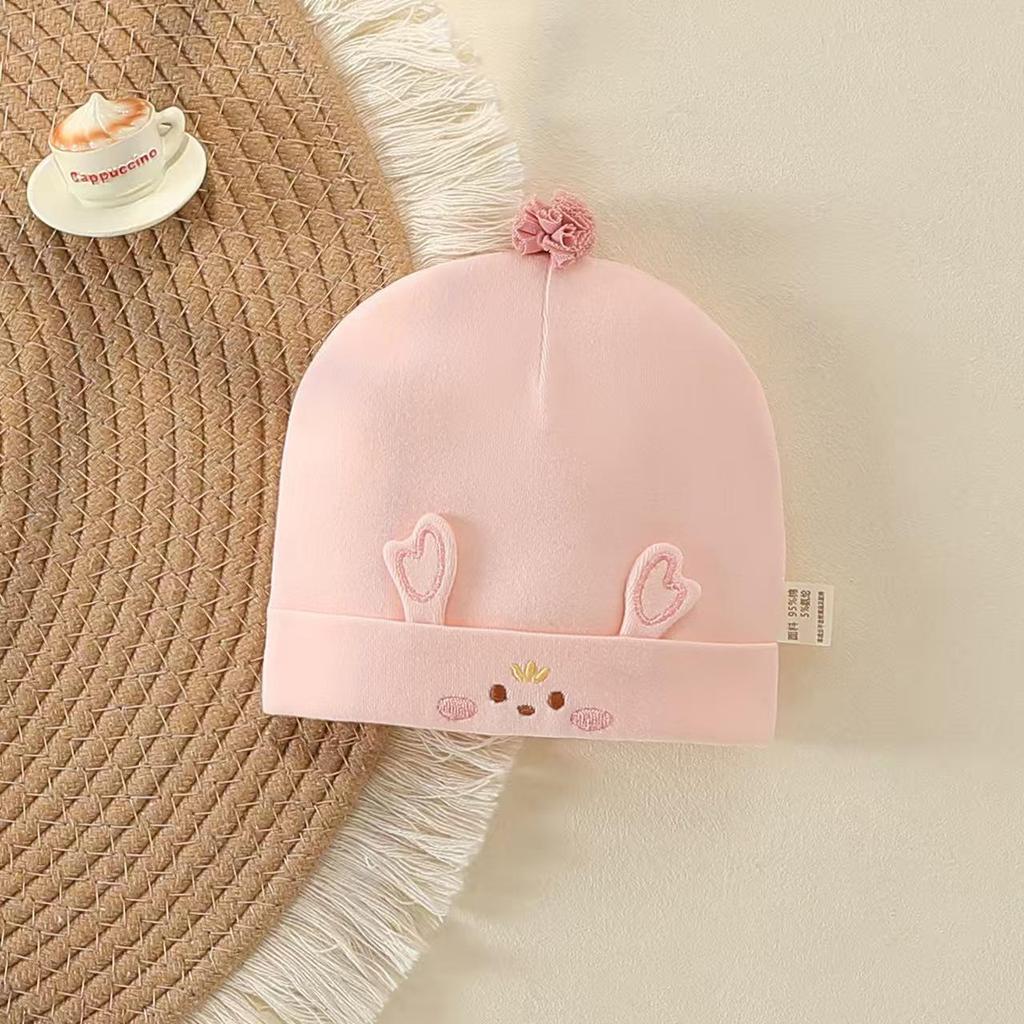 Pure Cotton Double Layer Newborn Hat for 0-3 Months, Suitable for Autumn/Winter