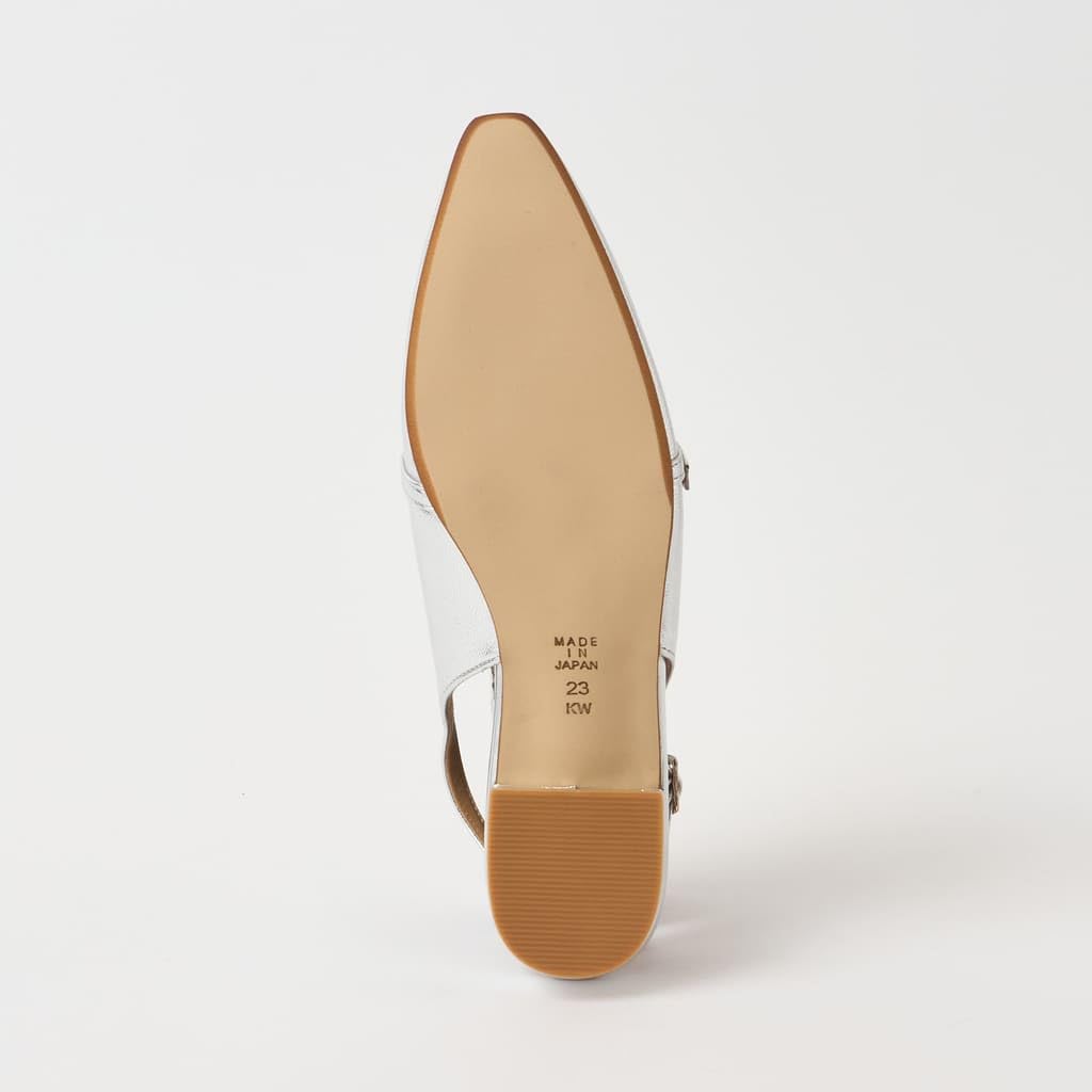 Low heel flat made in 134135100011 [Diana] shoes, Japan, silver, 23.5cm,