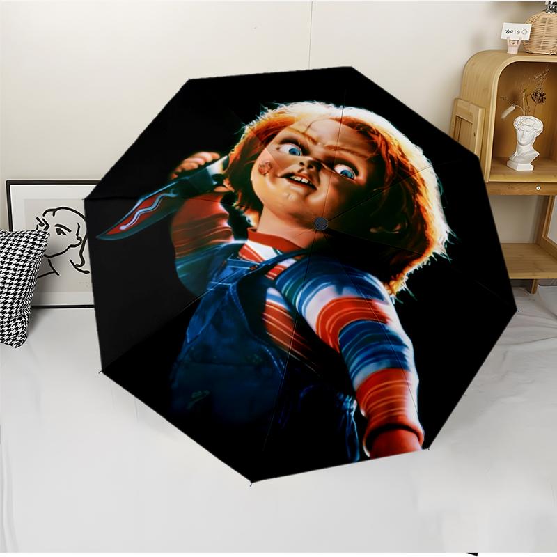 Chucky Fashionable Automatic Opening/Closing Folding Umbrella. Portable and Foldable, Ideal for Gift, Travel, and Daily Use.