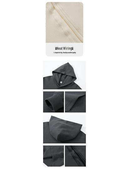 Unisex Luxury Air Layer Cotton Hooded Sweatshirt with Custom Embroidery Logo