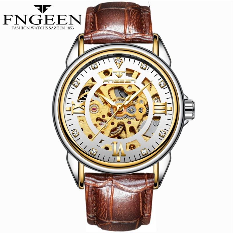 Fashion brand watches men's hollow mechanical watches tourbillon automatic mechanical watch collection