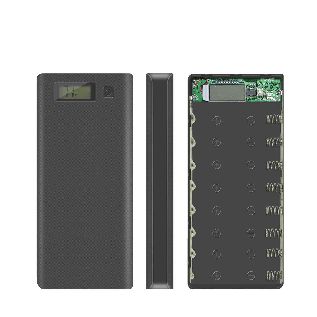 8-Cell Weld-Free Power Bank Kit with Dual Input and LCD Display