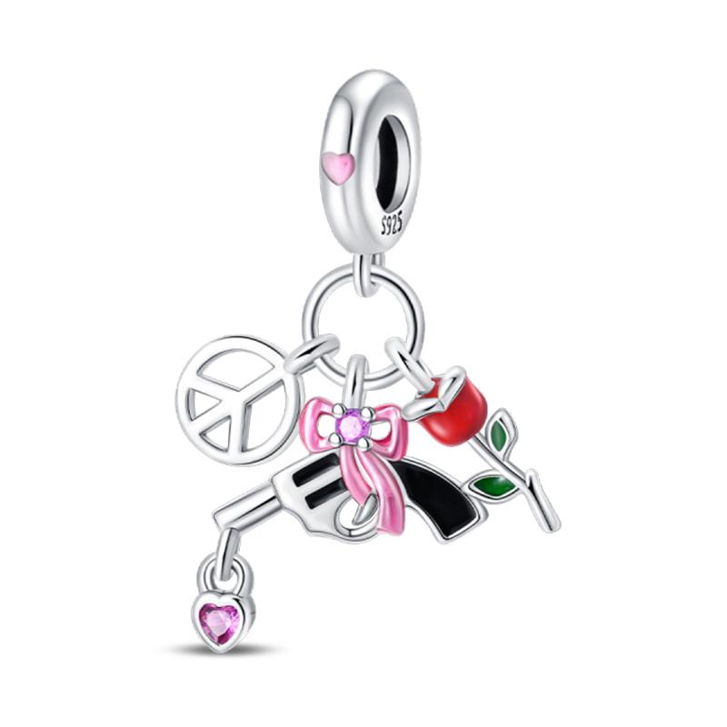 Copper Peace Dove Olive Branch Angel Love And Peace Best Wishes Charms Beads Fit Pan Original Bracelets Diy Fine Jewelry