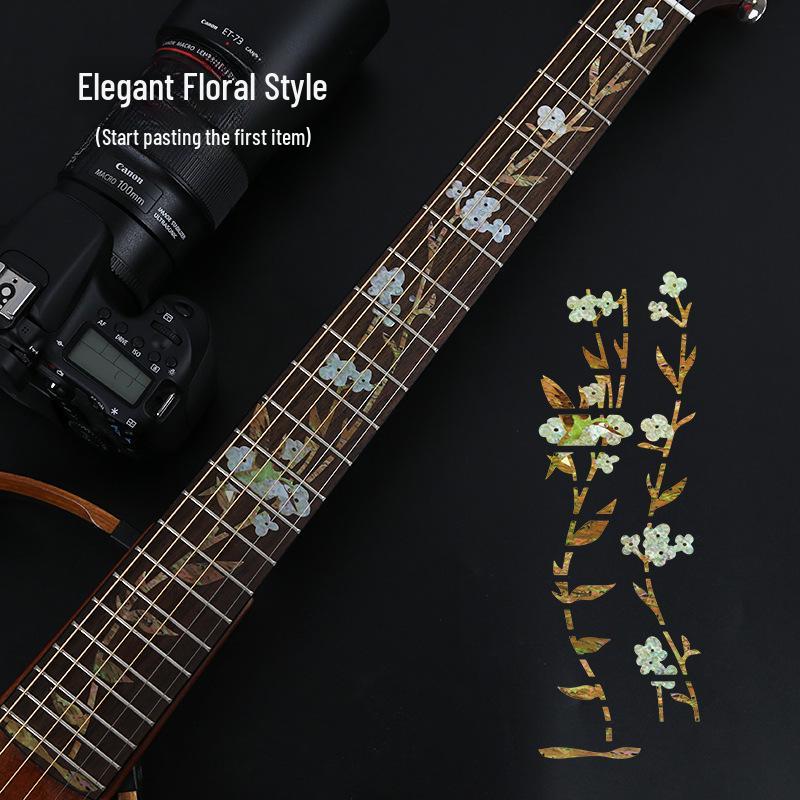 Personalized Guitar Sticker Set: Decorative Fingerboard and Panel Protectors for Acoustic and Electric Guitars.