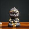 Zisha Ceramic Sun Wukong Tea Pet - Great Sage Monkey With Tea Set, Home Decoration, Auspicious Clouds, Attracting Wealth.