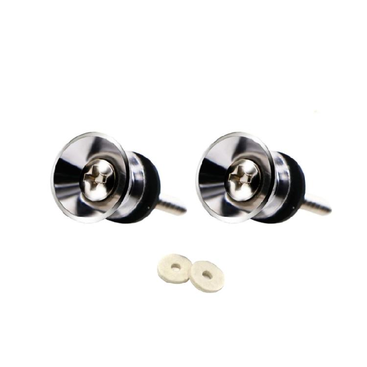 2Pieces Guitar Strap Locks Easy to Use Guitar Strap Buttons Iron Texture Bass Strap Locks Metal Guitar Pins for Guitar 1 серебряный