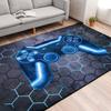 Game Console Area Rug for Bedroom and Playroom, Geometric Gamer Carpet, Decorative Non-Slip Floor Mat for Gaming Room